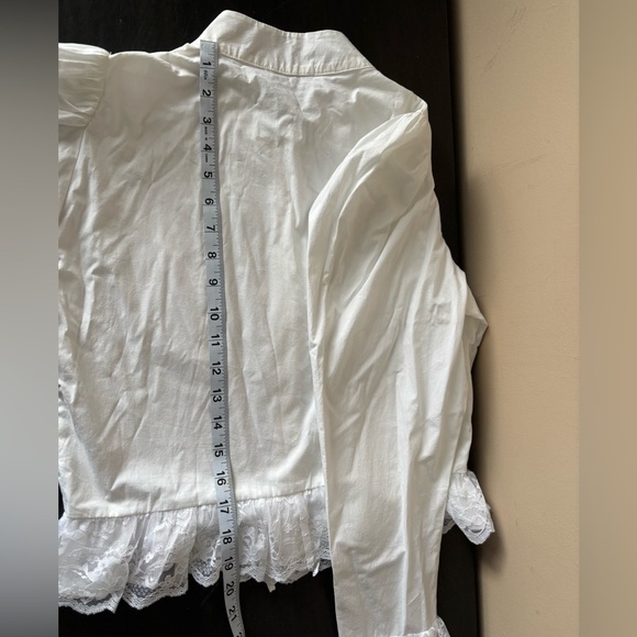 NWOT Batsheva 6 Grace Blouse White 
Victorian Cottagecore Prairie Lace Poplin - Picture 10 of 11